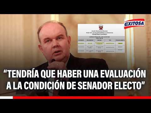 🔴🔵 JNE ha debido evaluar condición de RLA como senador para permitirle participar en otros comicios