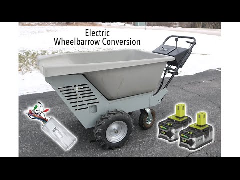 Convert a Power Cart to ELECTRIC | Electric Wheelbarrow Conversion (HD)
