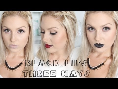 BLACK Lipstick 3 Ways! ♡ Grey Lips, Black Lips, 3D Red Lips! - UCMpOz2KEfkSdd5JeIJh_fxw