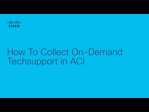 How To Collect On-Demand Techsupport in ACI