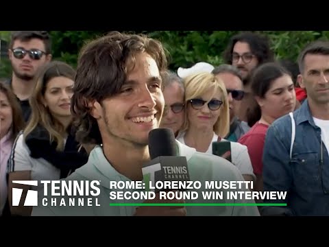 Lorenzo Musetti Expresses Joy of Beating Djokovic in Monte Carlo | 2023 Rome Second Round