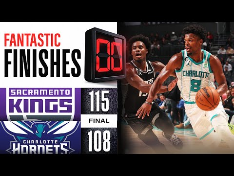 Final 1:56 CLOSE FINISH Kings vs Hornets video clip