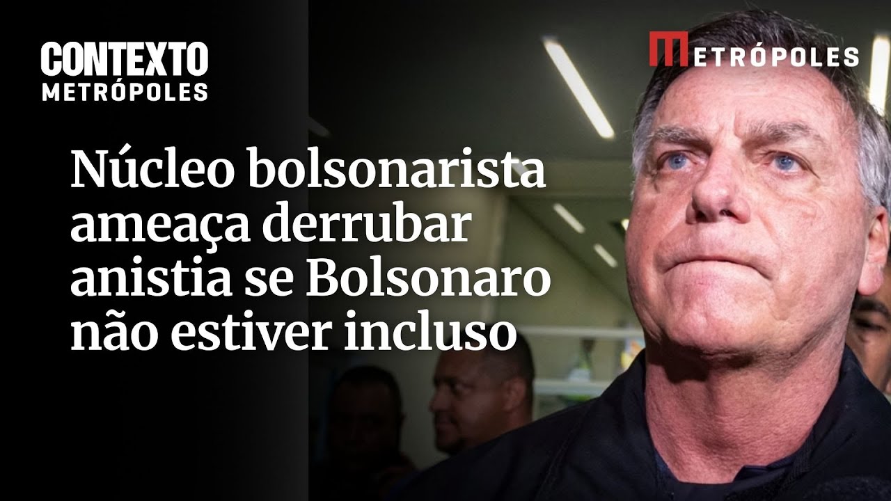Núcleo bolsonarista ameaça derrubar anistia se Bolsonaro não estiver incluso no projeto
