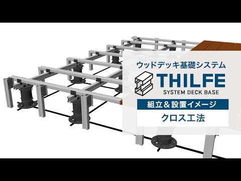 THILFE（シルフ）ウッドデッキ基礎システム（クロス工法）　RESTA