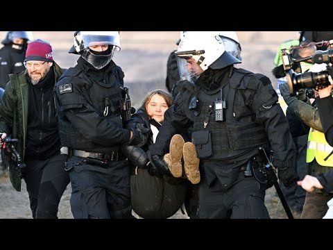 Greta Thunberg detida durante protestos