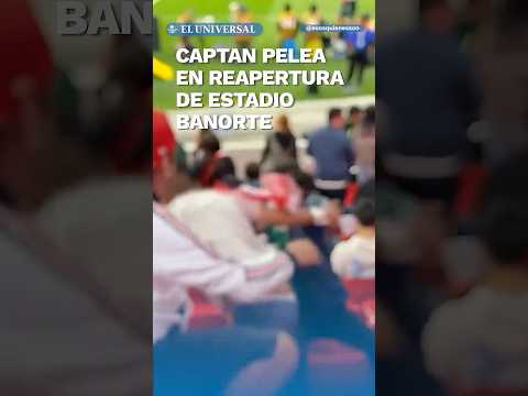Pelea en Estadio Banorte: reapertura termina con violencia en gradas #short