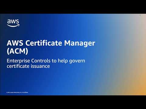 ACM Enterprise Controls to help govern certificate issuance | Amazon Web Services