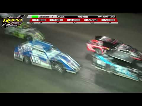 B-Modified Feature | Rapid Speedway | 4-30-2022 - dirt track racing video image