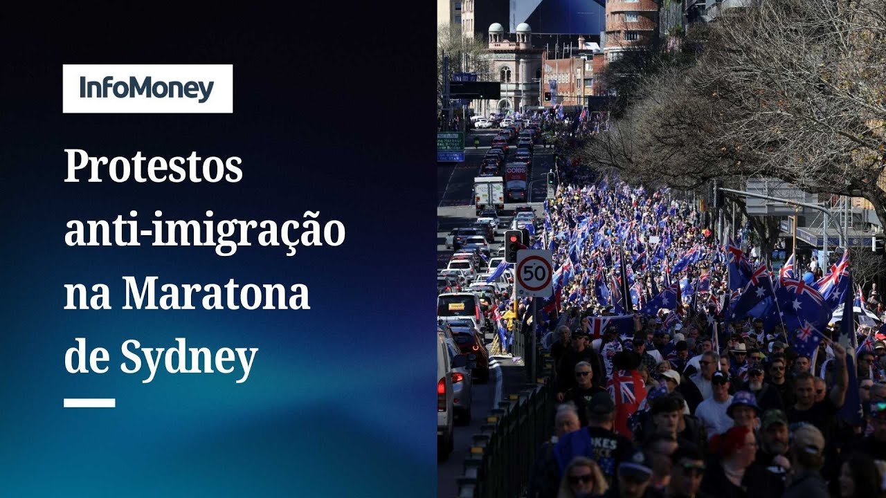 Protesto anti-imigração reúne milhares na Austrália durante a Maratona de Sydney e geram confrontos