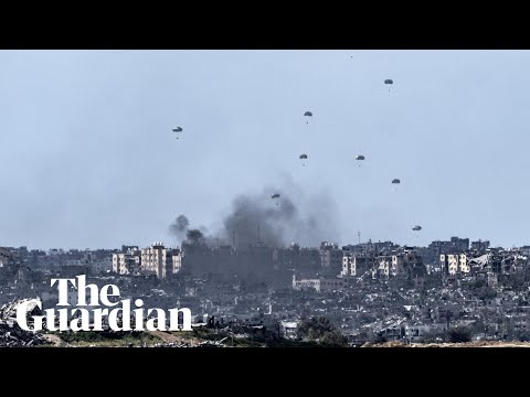 Several countries airdrop aid into Gaza as famine concerns mount