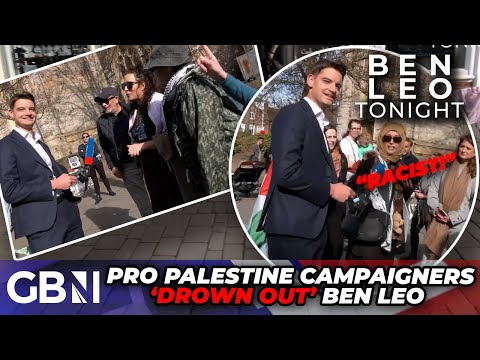 'GET OUT OF MY FACE!' - Ben Leo DROWNED OUT as pro Palestine campaigners DENY Hamas are terrorists