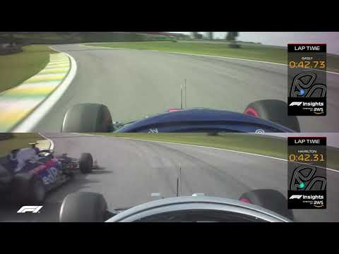 Gasly and Hamilton's Final Lap Fight To The Line | AWS | 2019 Brazilian Grand Prix