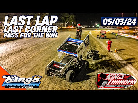Last Lap Drama: Epic Slide Job for the Win! A-Main Kings of Thunder Kings Speedway 5/3/24 - dirt track racing video image