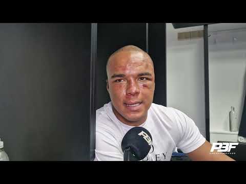 “I WAS BEING TOO LAZY” – FABIO WARDLEY RAW POST-FIGHT REACTION AFTER TKO WIN AGAINST JUSTIS HUNI