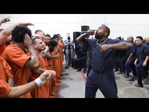 Kanye West performs in Houston jail with his Sunday Service choir