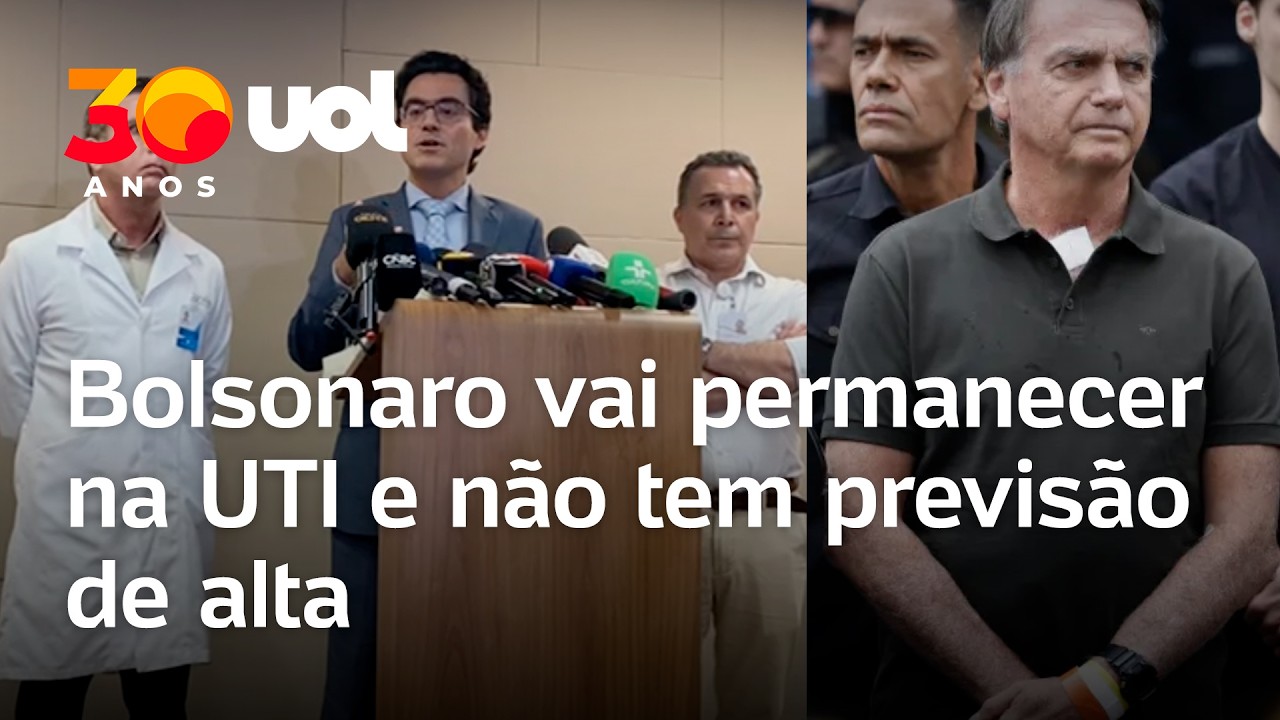 Bolsonaro vai permanecer na UTI e não tem previsão de alta, dizem médicos do ex-presidente