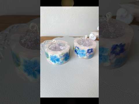 押し花ランタンジェルキャンドル作り✨🕯️#ハンドメイド #candle #ジェルキャンドル