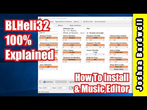 BLHeli32 100% Explained - Part 1 - How to Install and Music Editor - UCX3eufnI7A2I7IkKHZn8KSQ