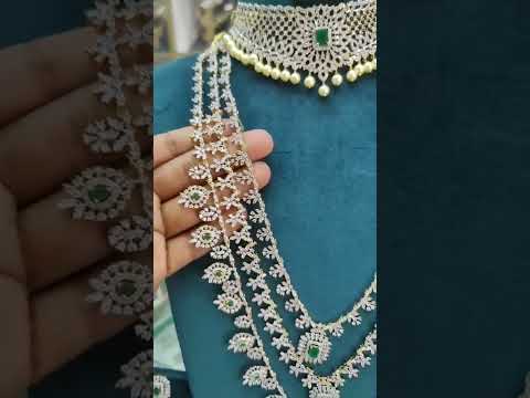 Diamond Stone Multi Layer Necklace