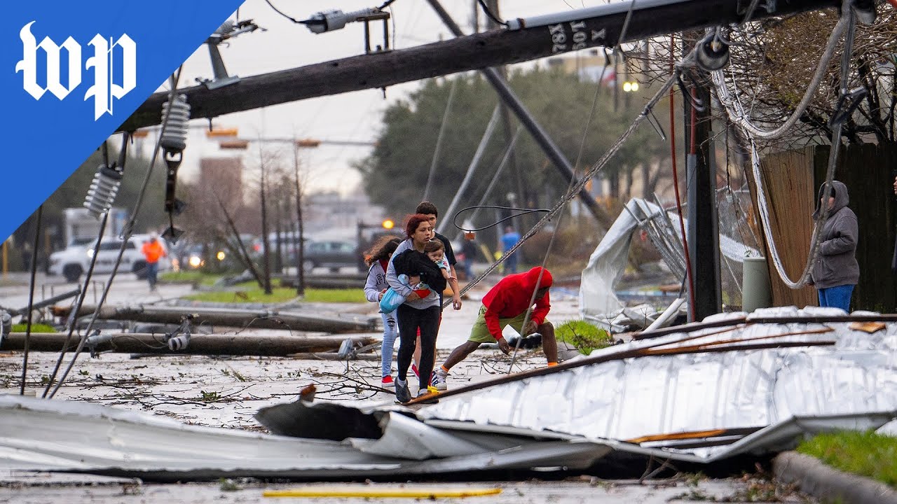 Destructive tornado rips through Houston area