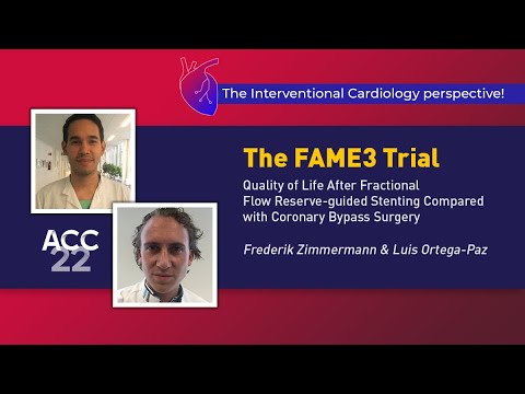 The FAME 3 Trial: quality of life after FFR-guided stenting compared with CABG surgery – ACC 2022
