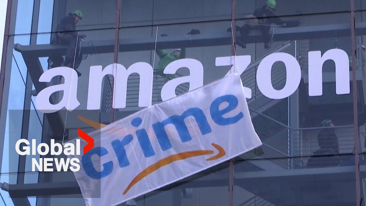 Amazon Black Friday protesters demand better pay, climate action