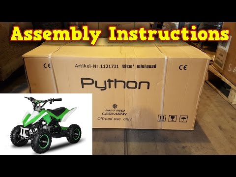 Mini Quad 50cc Unboxing - Full Assembly Instructions - Pocket Quad Python 49cc - UCjmGnctv7sAks8Dx4cNB4hQ