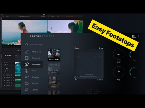 Footsteps SFX DaVinci Resolve 18 with Krotos Studio - Quick Tutorial
