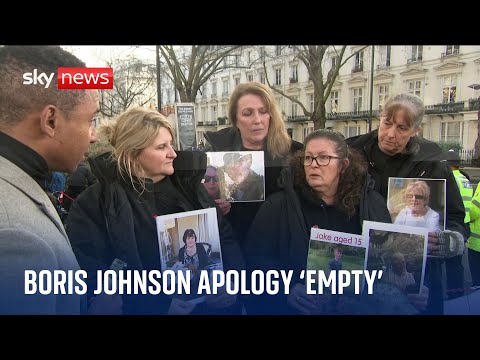 COVID Inquiry: COVID bereaved say Johnson apology was 'empty'