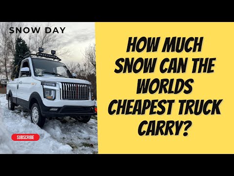 How much snow can the worlds cheapest electric truck ( Pak Yak) carry?