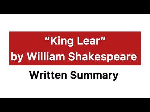 King Lear by William Shakespeare | Written Summary 