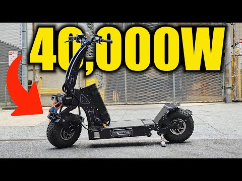 Insane 40,000W Electric Scooter from HELL! Weped Night Rider