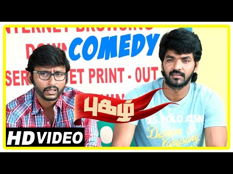 Pugazh Tamil Movie | Comedy Scenes | Jai | Surabhi | Karunas | RJ Balaji | Kavignar Piraisoodan - UChtEvBpe2GQkVzzxvMLLUHA