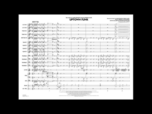 Uptown Funk Sheet Music for Your Band