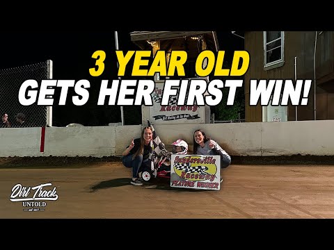 Add Another Pauch To The Win List!! Kids Go Racing At Snydersville Raceway - dirt track racing video image