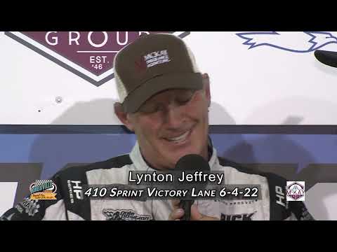Knoxville Raceway 410 Victory Lane / Lynton Jeffrey / June 4, 2022 - dirt track racing video image