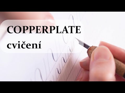 Cvičení písma Copperplate