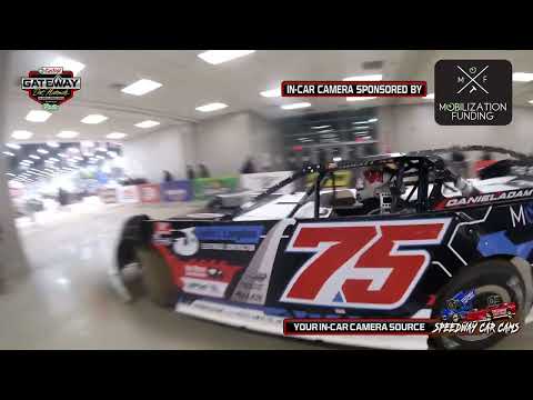 #75 Daniel Adam at the Gateway Dirt Nationals 2024 Super Late Model - dirt track racing video image