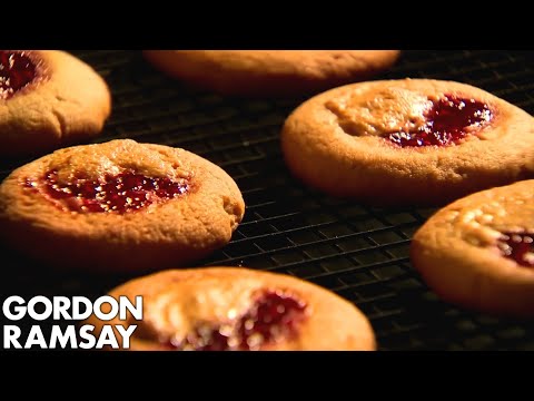 Peanut Butter and Jam Cookies with a Caesar Salad | Gordon Ramsay - UCIEv3lZ_tNXHzL3ox-_uUGQ