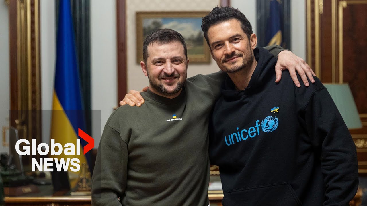 "You have a heart": Actor Orlando Bloom meets Ukraine’s Zelenskyy in Kyiv