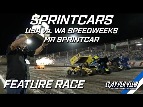 Sprintcars | USA vs. WA Speedweek - A-Main - Perth Motorplex - 21st Jan 2023 | Clay-Per-View - dirt track racing video image