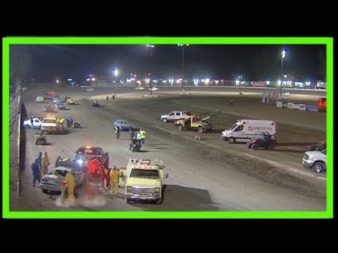 4 Banger Barrel Rolls After Being Bitten By Hanford Keller Auto Speedway - dirt track racing video image