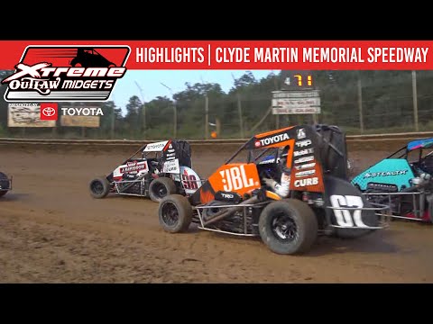 Xtreme Outlaw Midget Series Presented by Toyota | Clyde Martin Speedway | August 9, '25 | HIGHLIGHTS - dirt track racing video image