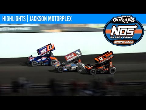 World of Outlaws NOS Energy Drink Sprint Cars | Jackson Motorplex | August 16, 2024 | HIGHLIGHTS - dirt track racing video image