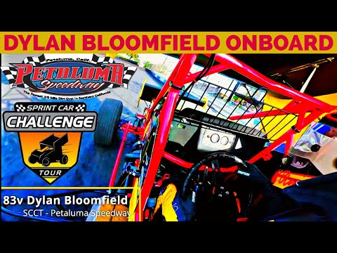 83V Dylan Bloomfield SCCT Petaluma Qualifying Heat Race &amp; A Main ONBOARD - dirt track racing video image