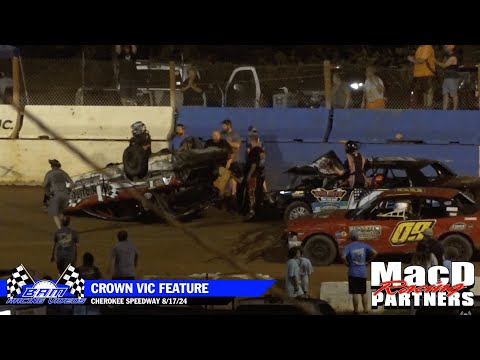 Crown Vic Feature - Cherokee Speedway 8/17/24 - dirt track racing video image