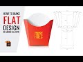 French fry box design in Adobe illustrator Tutorial  Box Design  Packaging Design #DesignVision