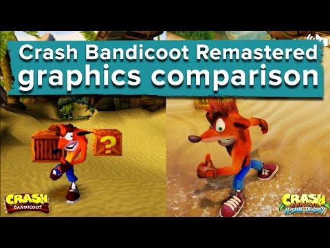 Crash Bandicoot Remastered graphics comparison - PS4 gameplay vs. PS1 - UCciKycgzURdymx-GRSY2_dA