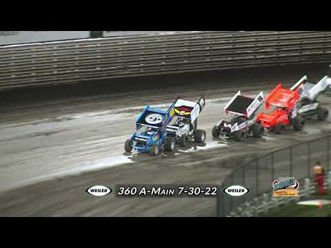 Knoxville Raceway 360 Highlights / July 30, 2022 - dirt track racing video image