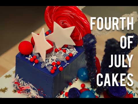 How To Make FOURTH OF JULY CAKES! Red, white, and blue vanilla cakes with buttercream and candy! - UCvM1hVcRJmVWDtATYarC0KA